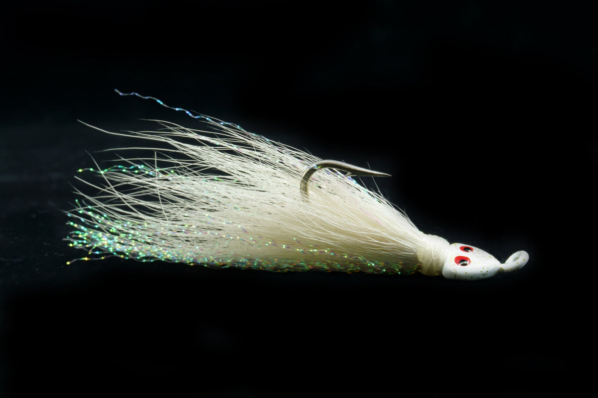 white flats jig, gulfstream lures, best flats jig, flats jig, permit jig, permit lure, bonefish jig, bonefish lure, classic lures