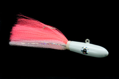 Pink and White Deep Jig, gulfstream lures, bottom jigs, bottom lures, grouper lures, snapper lures, amberjack lures, shark lures, halibut lures