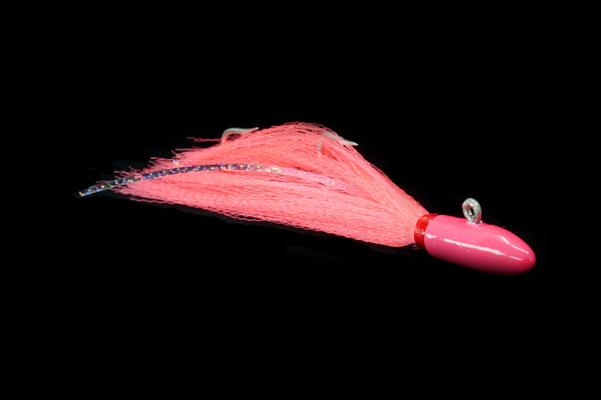 Pink Kingfish Jig, kingfish jig with double hooks, best kingfish jig, best kingfish lure, saltwater jigs, saltwater lures, gulfstream lures