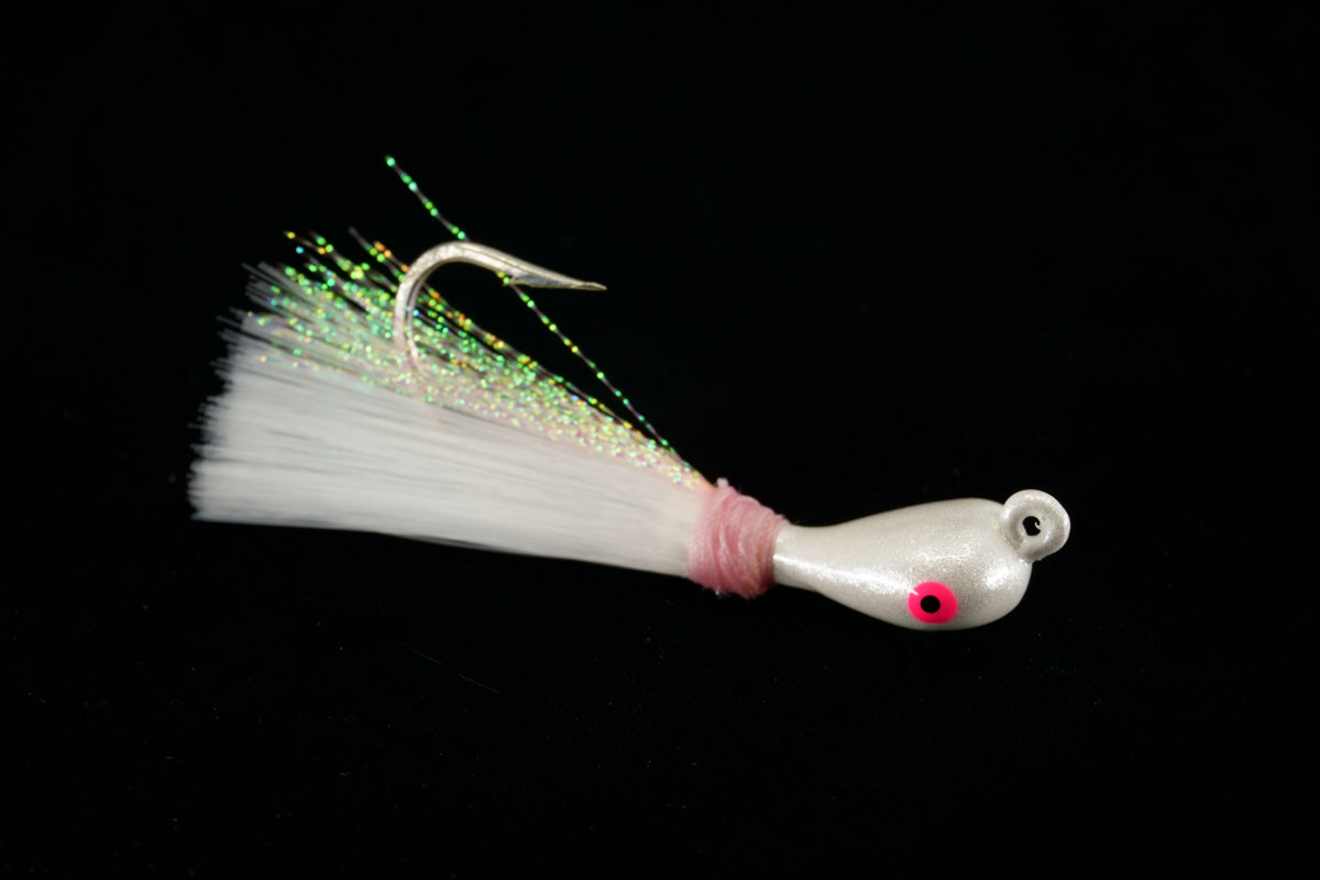 White Shrimp Jig, This Gulfstream Lures Jig is great lure for seatrout, mangrove snapper, yellowtail, reef fish, and redfish. Saltwater lures, Saltwater jigs