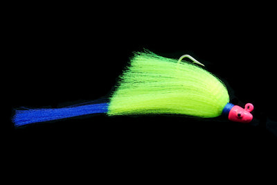 Snook Slayer with Pink Head, Chartreuse Body and Red Tail. This Gulfstream Lures jig is great as a Snook Jig, Snook Lure, Tarpon Jig, Tarpon Lure, Cobia Jig, Cobia Lure, Striped Bass Jig, Striped Bass lure. Saltwater lures, Saltwater jigs.