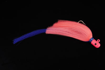 Pink Flair Hawk Lure with pink head and blue tail, gulfstream lures, snook lures, tarpon lures, saltwater lures, best snook lure