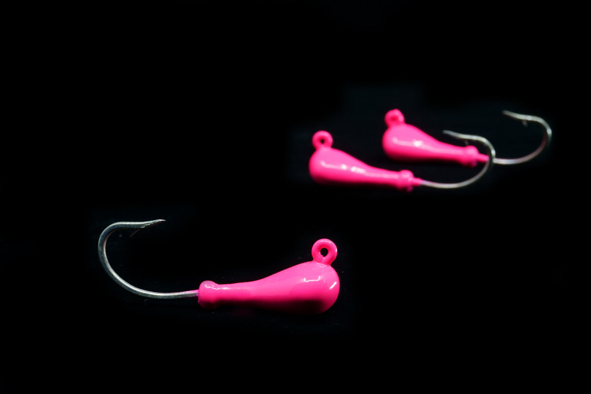 Pink Troll Rite Jig Head. Come in a 3 pack. This Gulfstream Lures is very popular for using as a Flounder Jig, Jack Jig, Ladyfish jig, Pompano Jig, Red Fish Jig, Sea Trout Jig and Snook Jig. Saltwater Jig Head